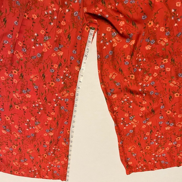 NWT C & V (Chelsea & Violet) Women’s High Rise Floral Wide Leg Pants Sz L - Picture 6 of 9